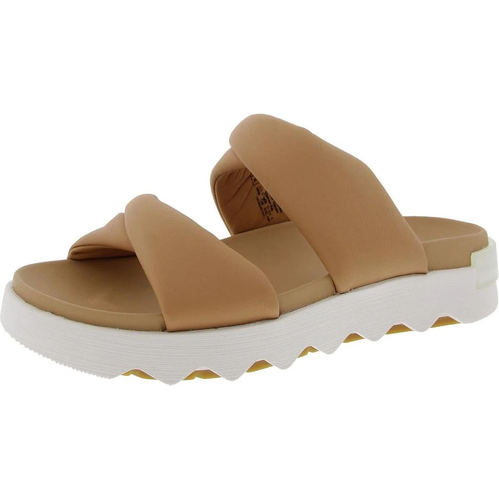 SOREL Vibe Twist Womens Leather Slip On Slide Sandals 9
