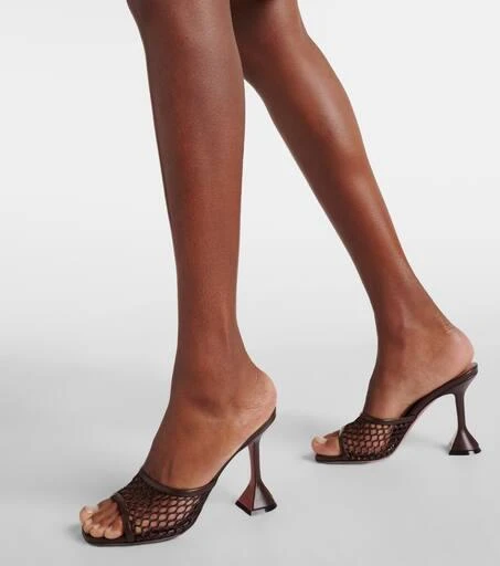 Amina Muaddi Lupita 95 mesh mules 4