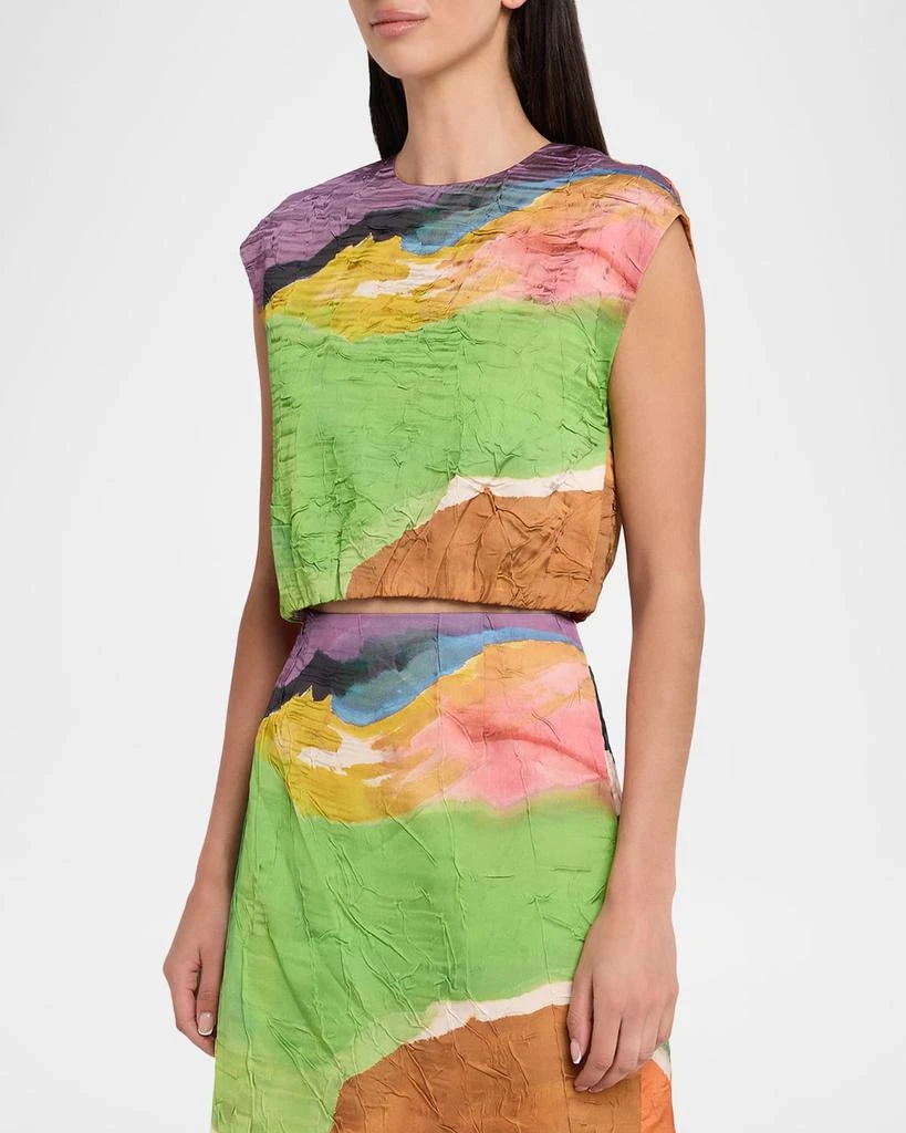 Ulla Johnson x Helen Frankenthaler Gisella Satin Crop Top 4