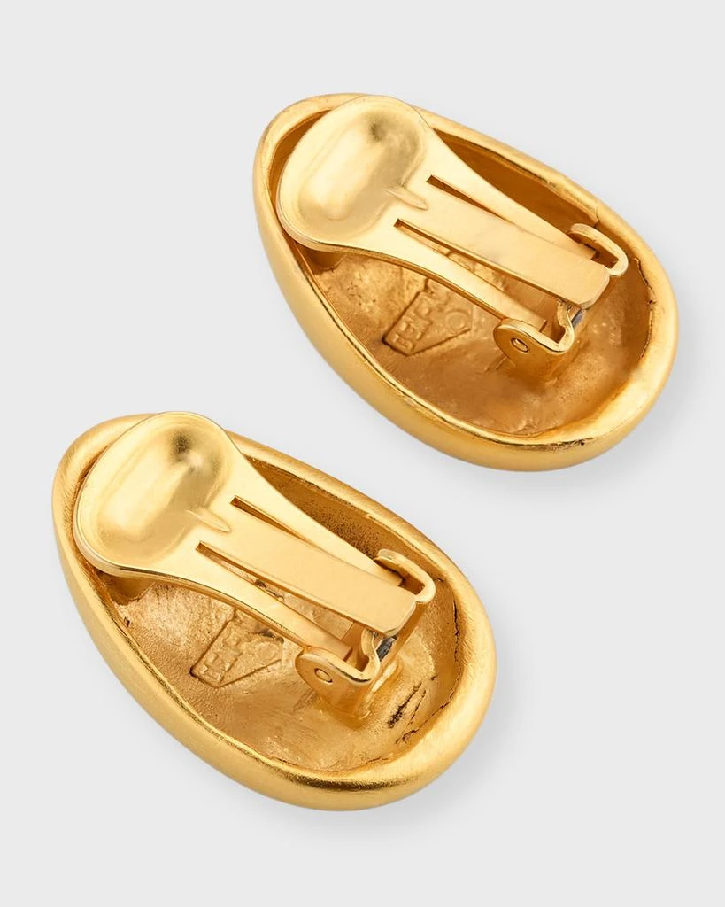 BEN-AMUN 24K Gold Electroplate Clip-On Earrings 4