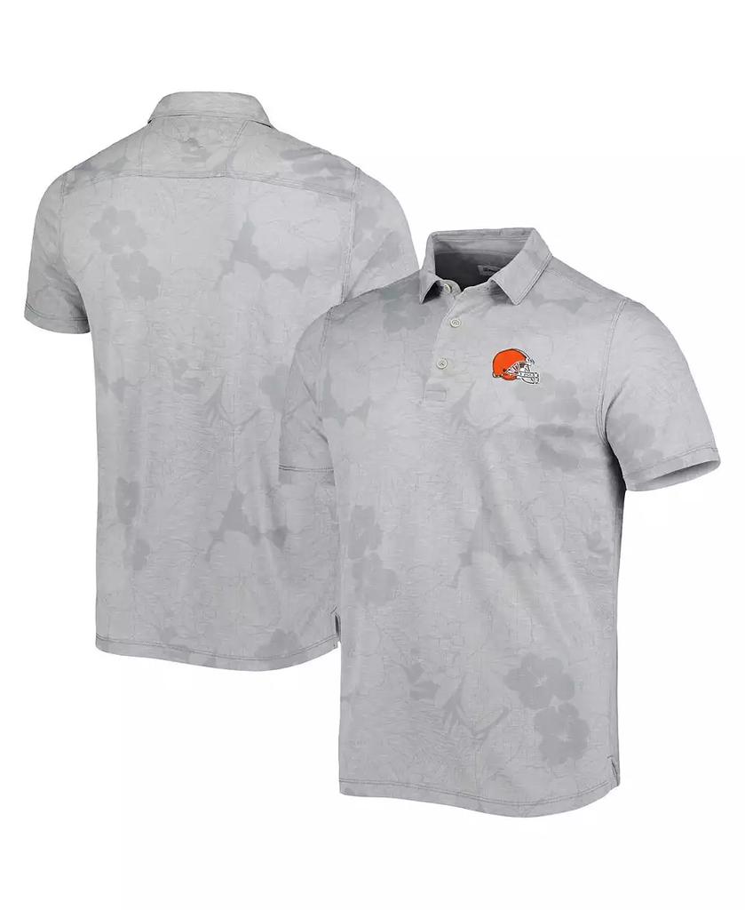 Tommy Bahama Men's Gray Cleveland Browns Miramar Blooms Polo Shirt