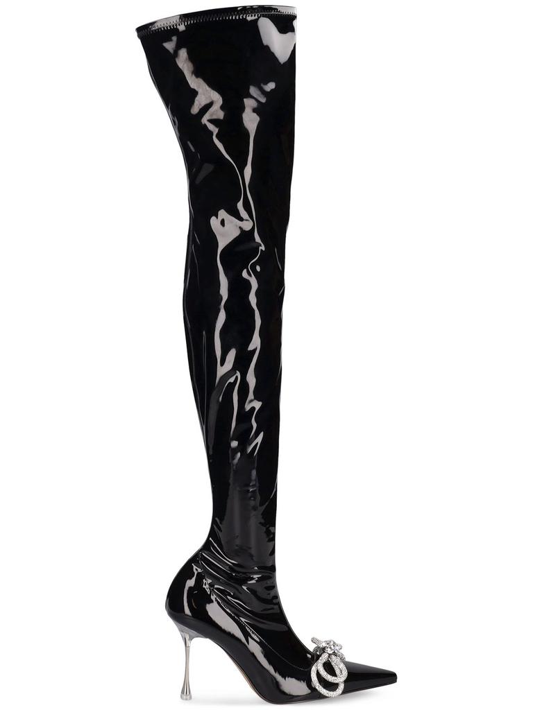 MACH & MACH 100mm Patent Over-the-knee Boots