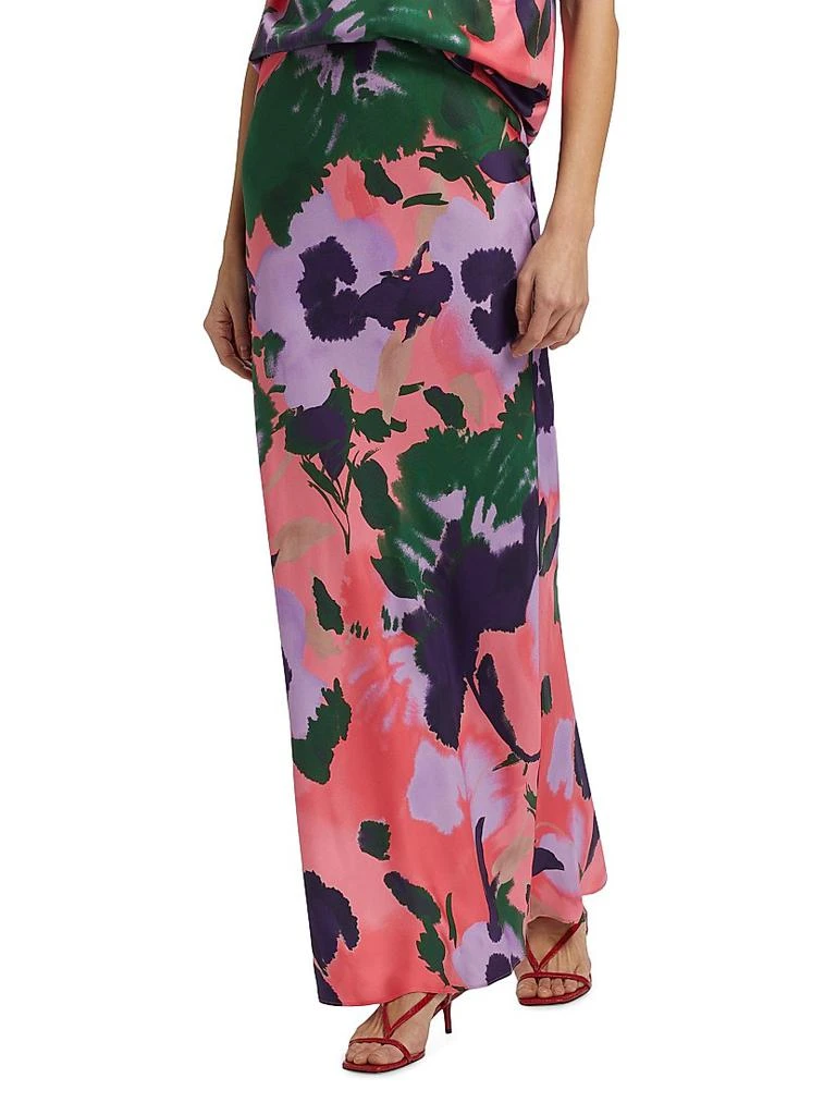 FIGUE Julita Floral Silk Pull-On Maxi Skirt 3