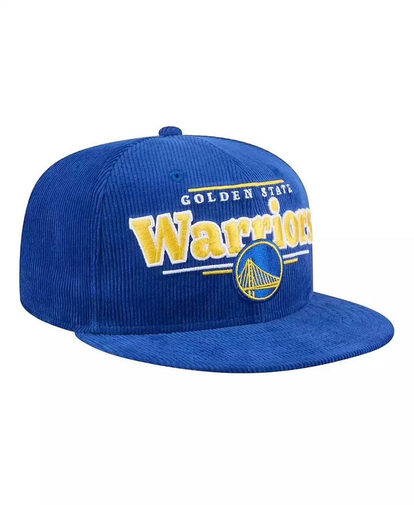 New Era Men's Royal Golden State Warriors Throwback Display Corduroy 9FIFTY Snapback Hat 3