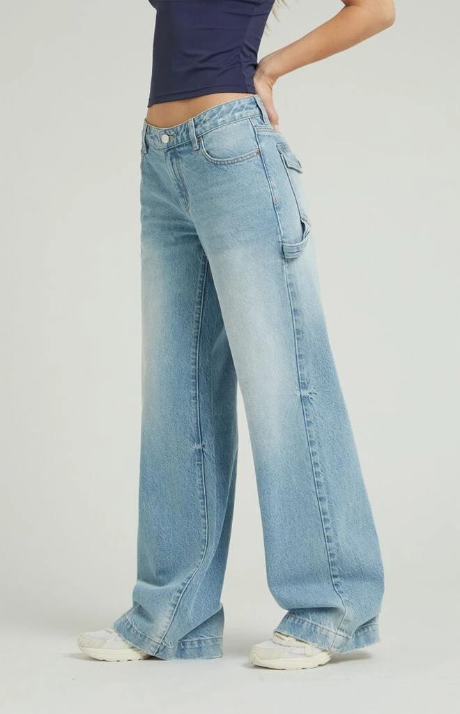 PacSun Casey Low Rise Baggy Jeans Carpenter Light Indigo 3