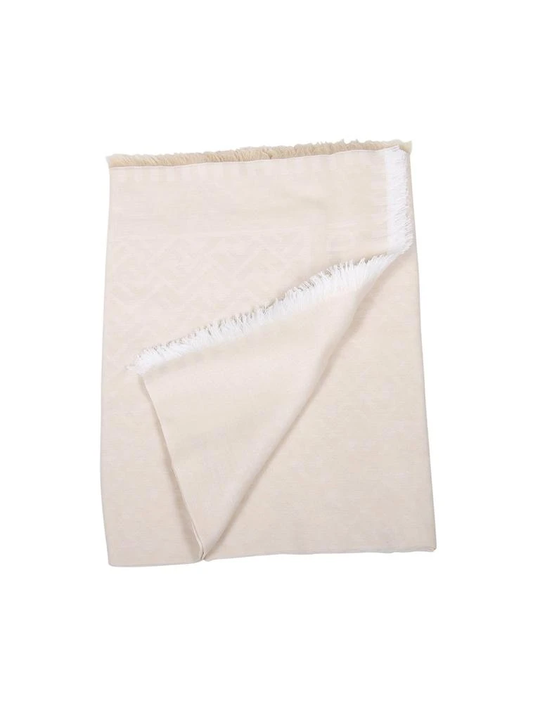 Fendi Fendi Logo Detailed Fringed Edge Scarf 2
