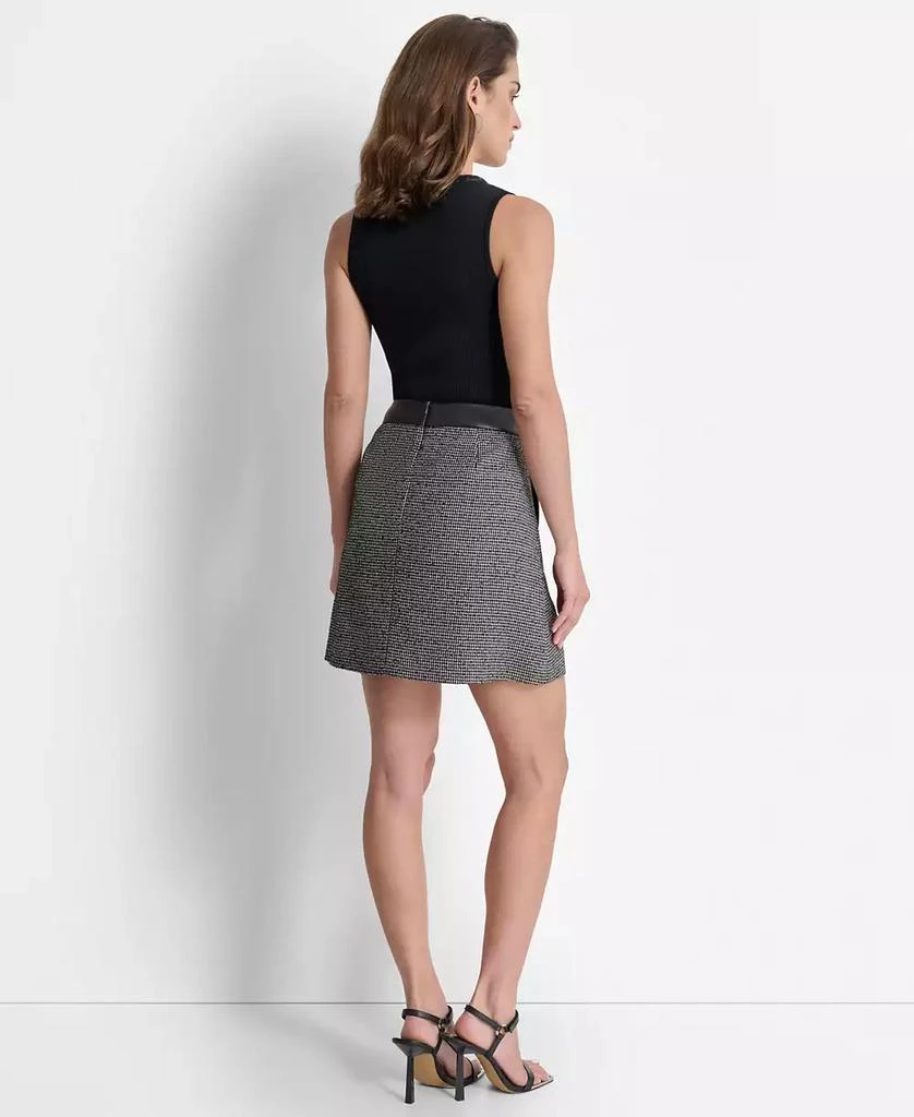 slim fit dress slacks LEAH FAUX LEATHER SLEEVELESS MINI DRESS – AKIRA