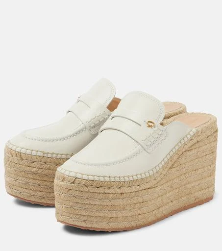 Gianvito Rossi Leather espadrille wedges 5