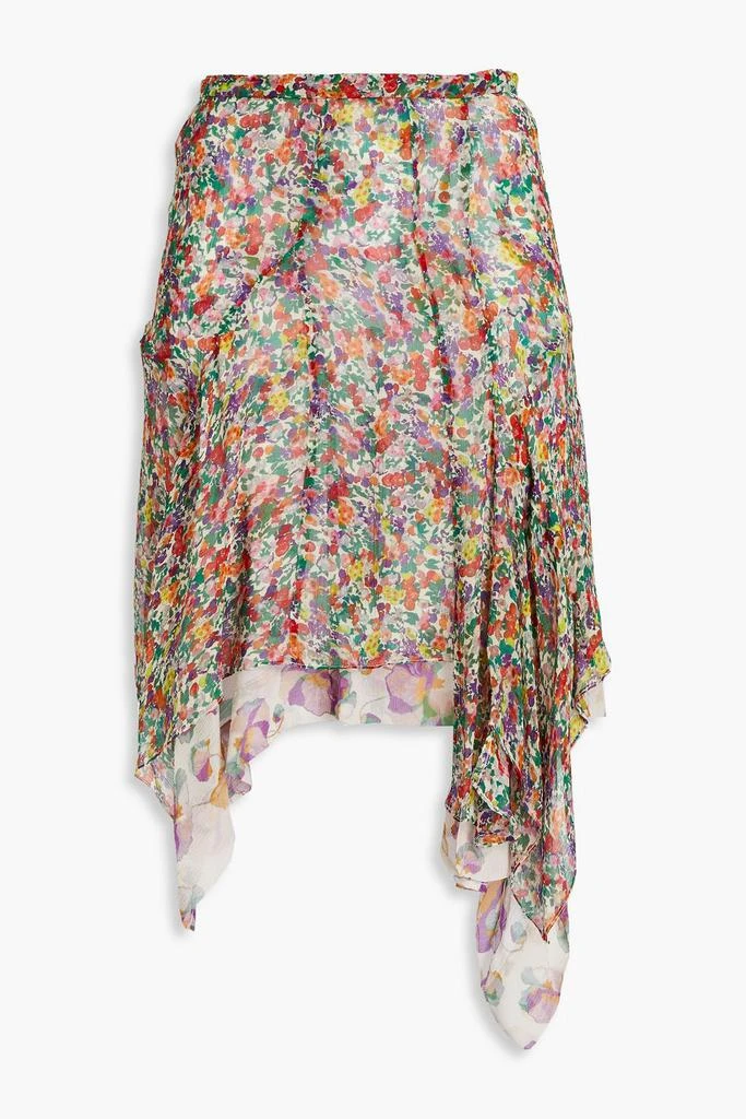 Isabel Marant Omyles layered floral-print silk-crepon mini skirt