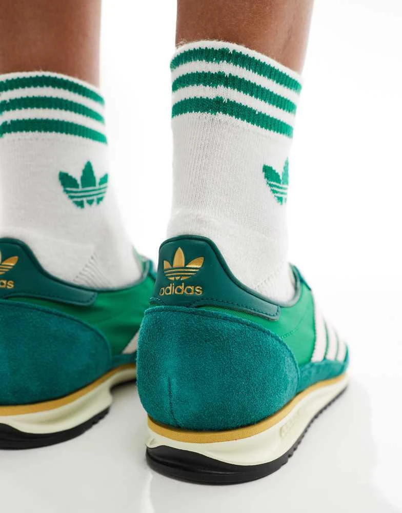 Adidas adidas Originals SL 72 OG trainers in green and lilac 3