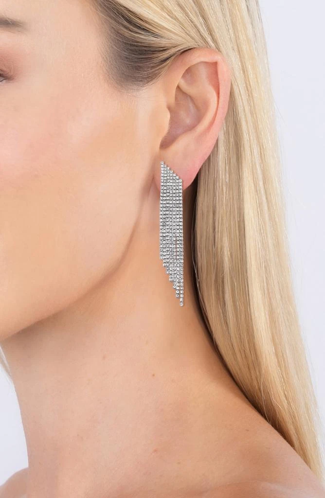 EYE CANDY LOS ANGELES Camille Crystal Fringe Drop Earrings 2