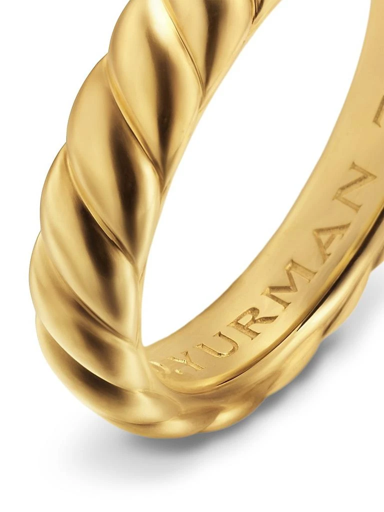 David Yurman Sculpted Cable Band Ring in 18K Yellow Gold, 5MM 5