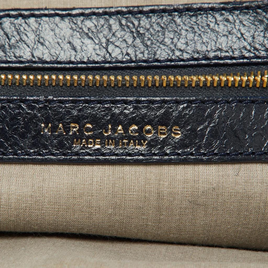 Marc Jacobs Marc Jacobs Navy Blue Quilted Leather Stam Satchel 14
