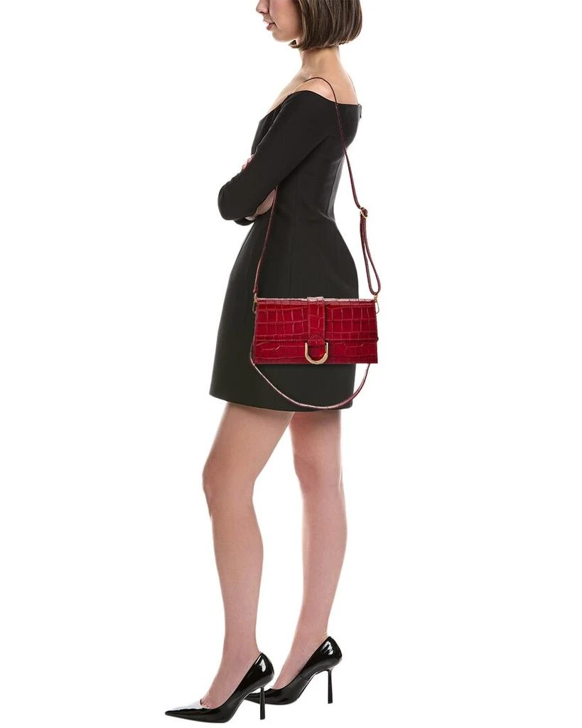 Persaman New York Milena Croc-Embossed Leather Clutch 4