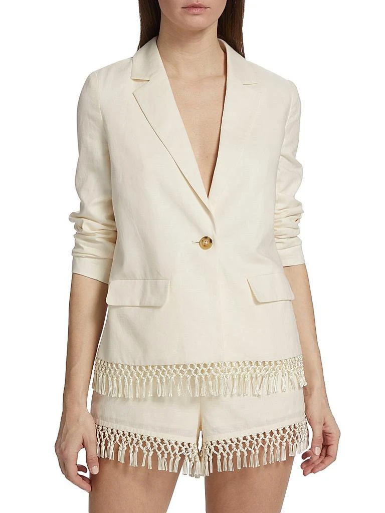 CAMI NYC Chitra Fringe-Trim Linen Jacket 3