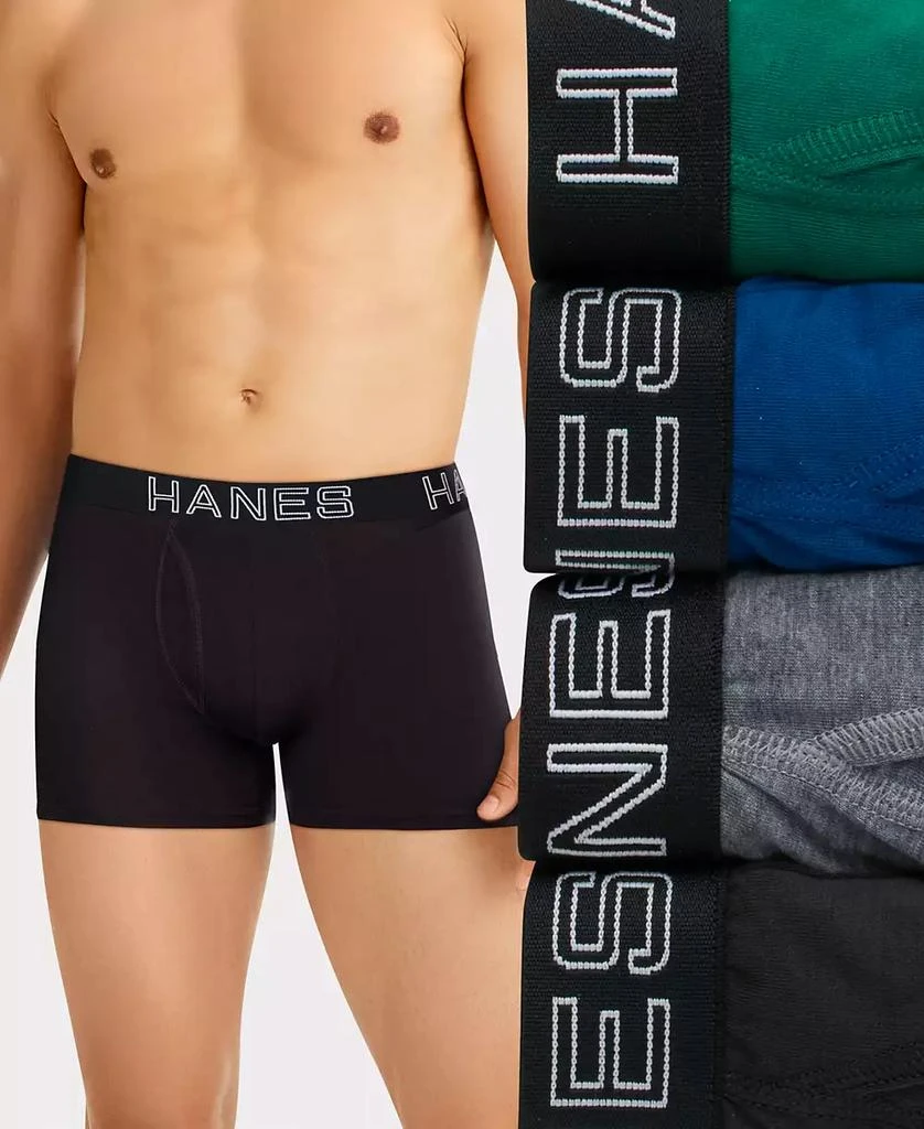 Hanes Men's 4-Pk. Ultimate ComfortFlex Fit Total Support Pouch Trunks 2