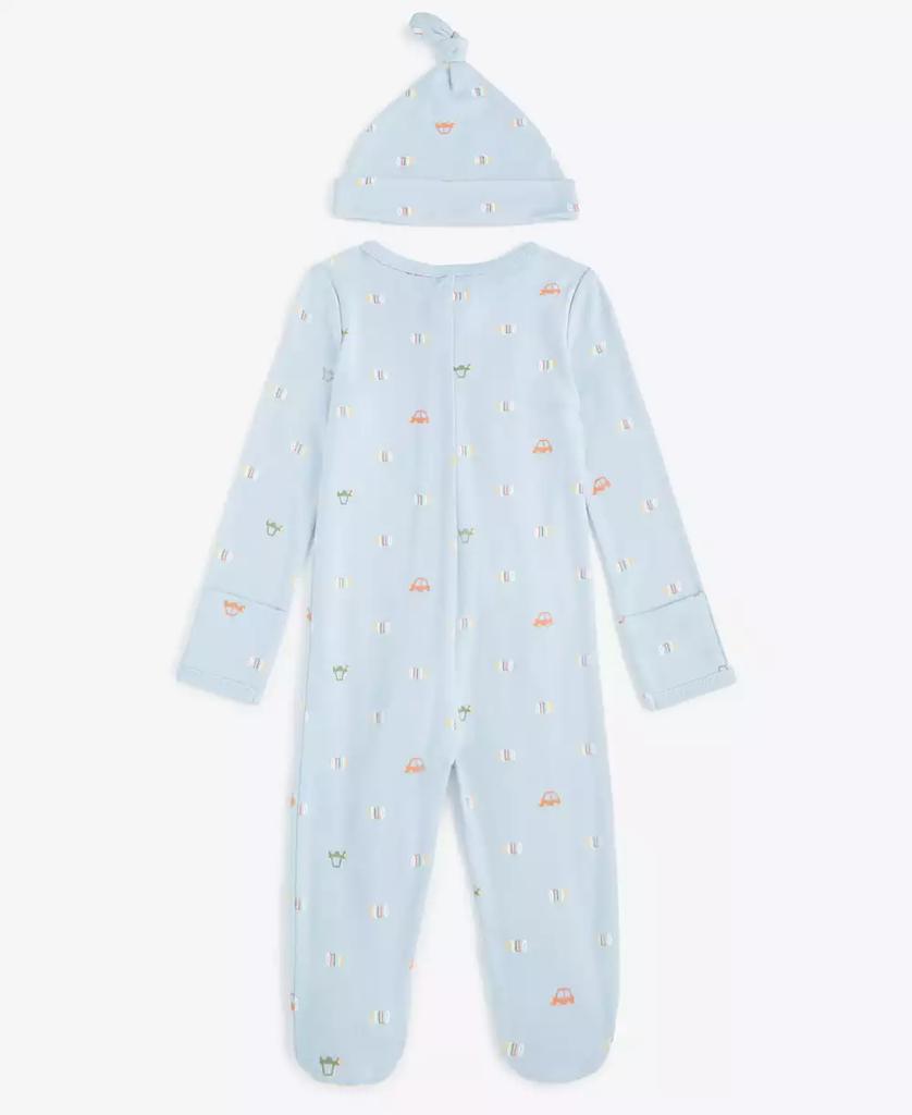 First Impressions Baby Boys Travel Cotton Hat & Footed Coverall, 2 Piece Set, Created for Macy's