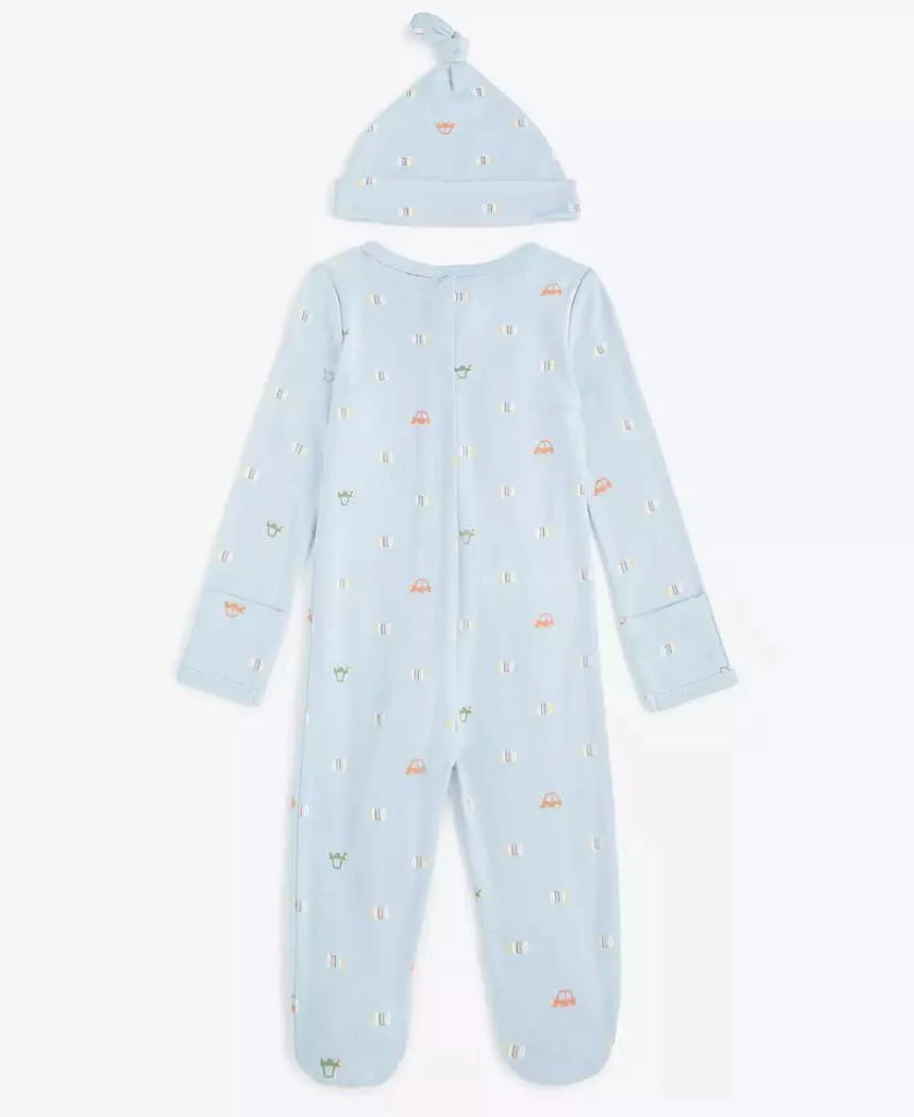 First Impressions Baby Boys Travel Cotton Hat & Footed Coverall, 2 Piece Set, Created for Macy's 2