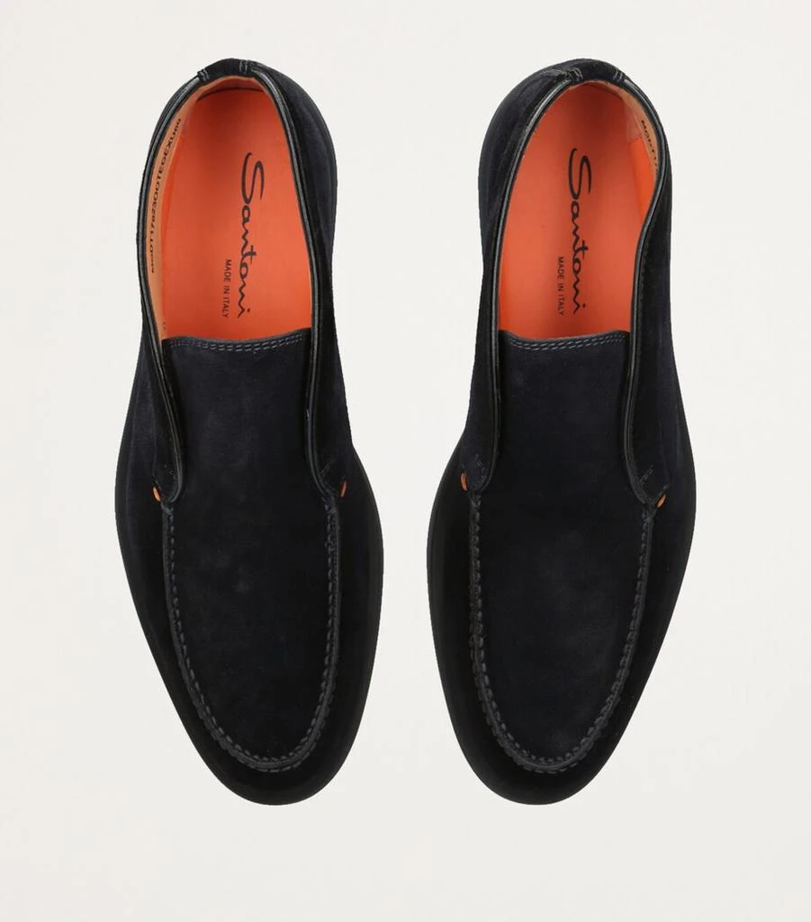 Men’s Santoni Atlantis slip on suede loafers size 12 made in Italy Santoni Suede Casual Shoes Men main image 2
