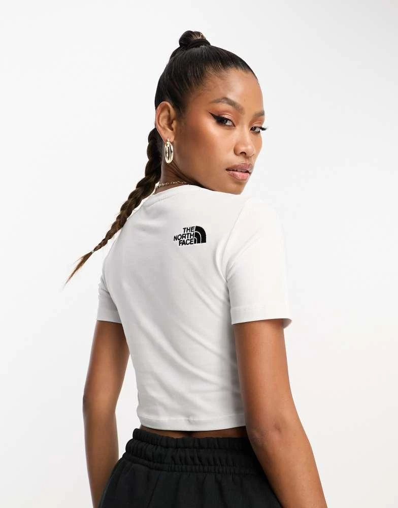 The North Face The North Face Simple Dome cropped tight t-shirt in white 2