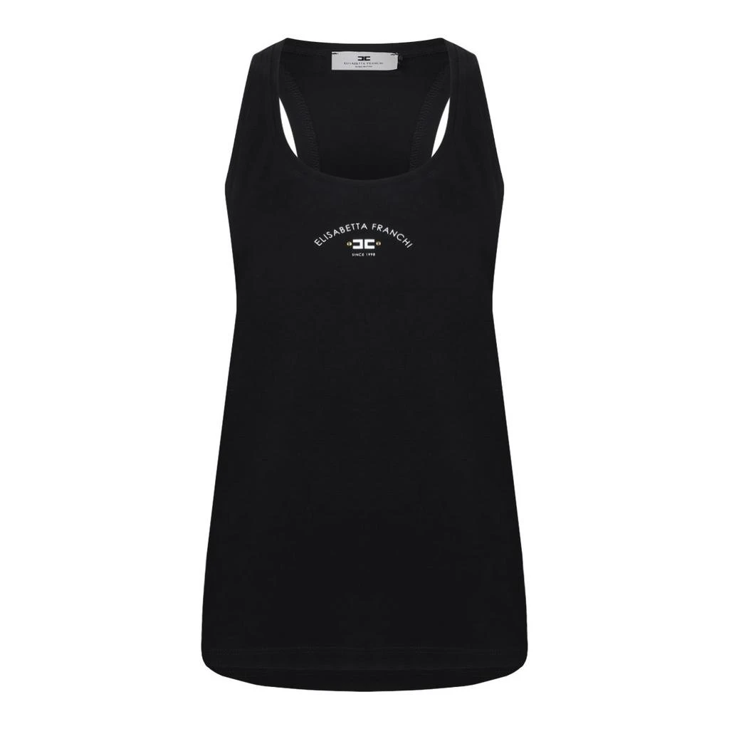 ELISABETTA FRANCHI Elisabetta Franchi Logo Printed Jersey Tank Top 1