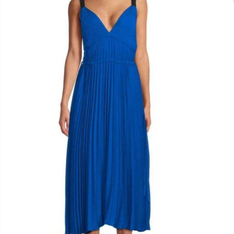 Proenza Schouler Broomstick Pleated Tank Dress In Cerulean 1