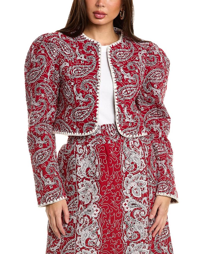 SEA NY SEA NY Theodora Paisley Quilted Cropped Jacket