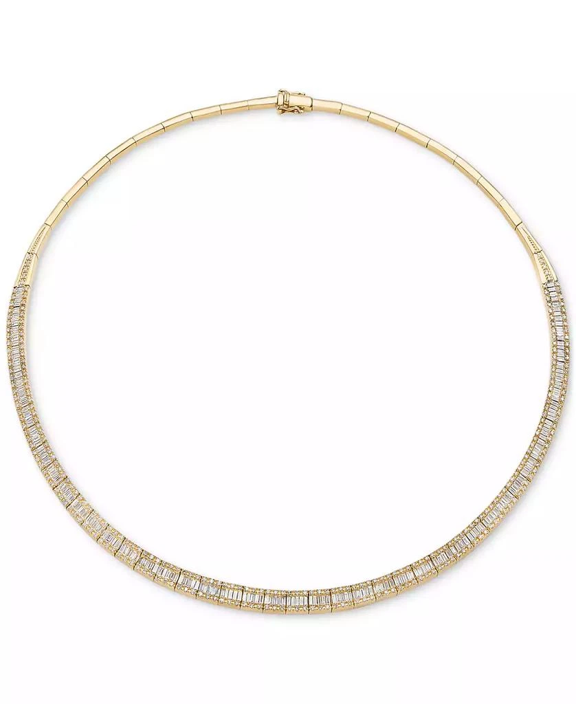 Effy EFFY® Diamond Round 
Baguette 17" Collar Necklace (4 ct. t.w.) in 14k Gold (also available in White Gold) 4