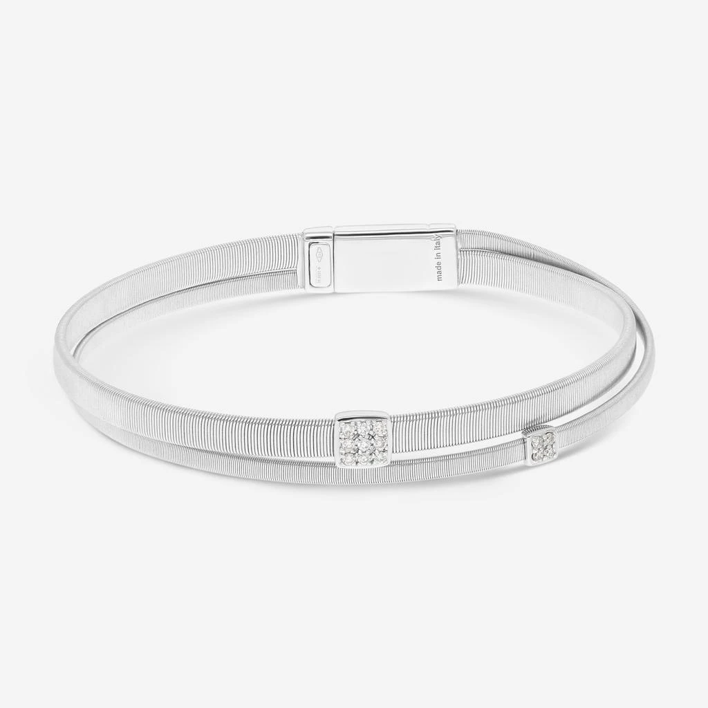 Marco Bicego Marco Bicego Masai 18K White Gold Diamond 2-Strand Bracelet BG732-B-W