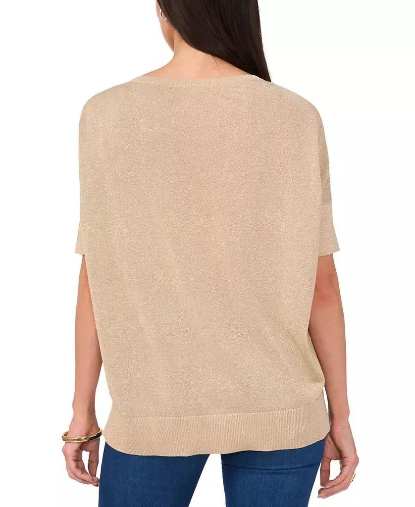 Vince Camuto Women's Metallic Crewneck 3/4-Sleeve Sweater 2