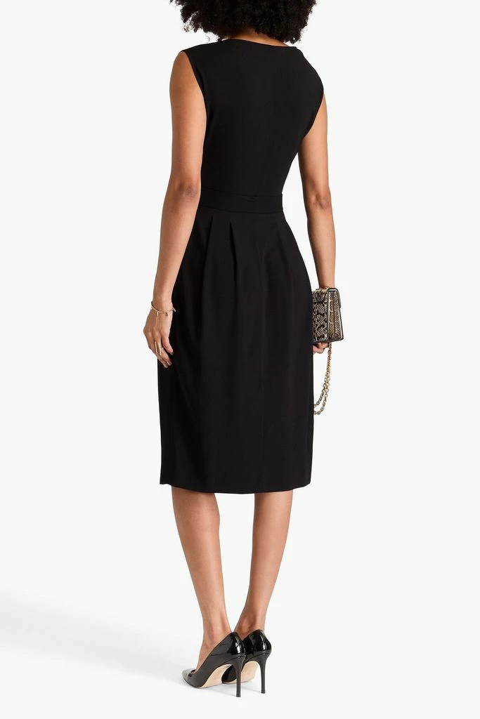 Alberta Ferretti Pleated crepe midi dress 3