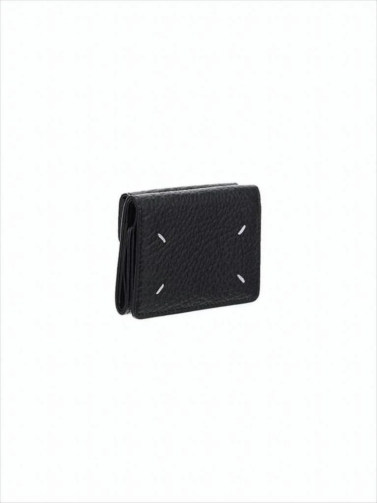 MAISON MARGIELA Compact Tri-Fold Wallet with Textured Leather 2