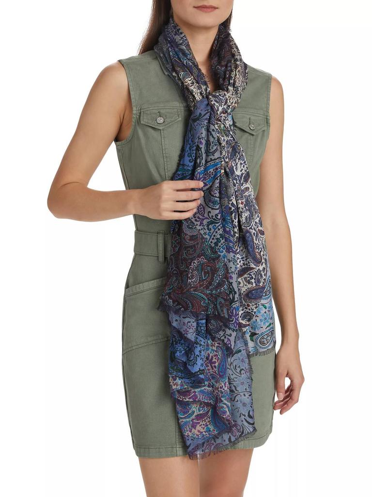 Jane Carr The Paisley Wrap In Stormy Blu