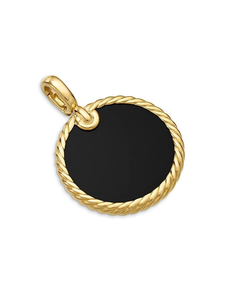 David Yurman DY Elements Disc Pendant in 18K Yellow Gold 3
