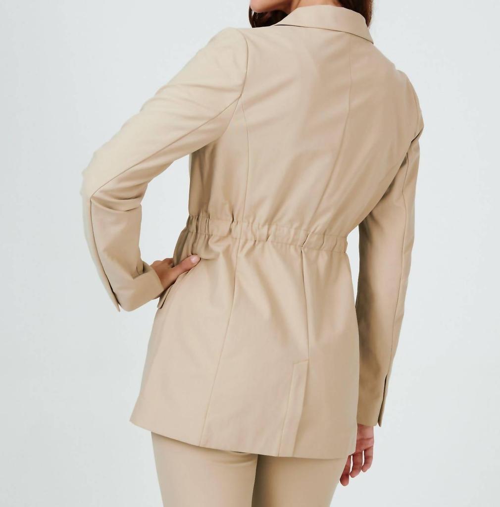 7Diamonds Infinity Cinched Waist Blazer In Taupe Beige