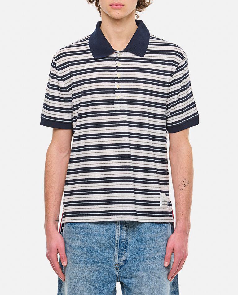 Thom Browne Thom Browne RWB Stripe Short-Sleeved Polo Shirt