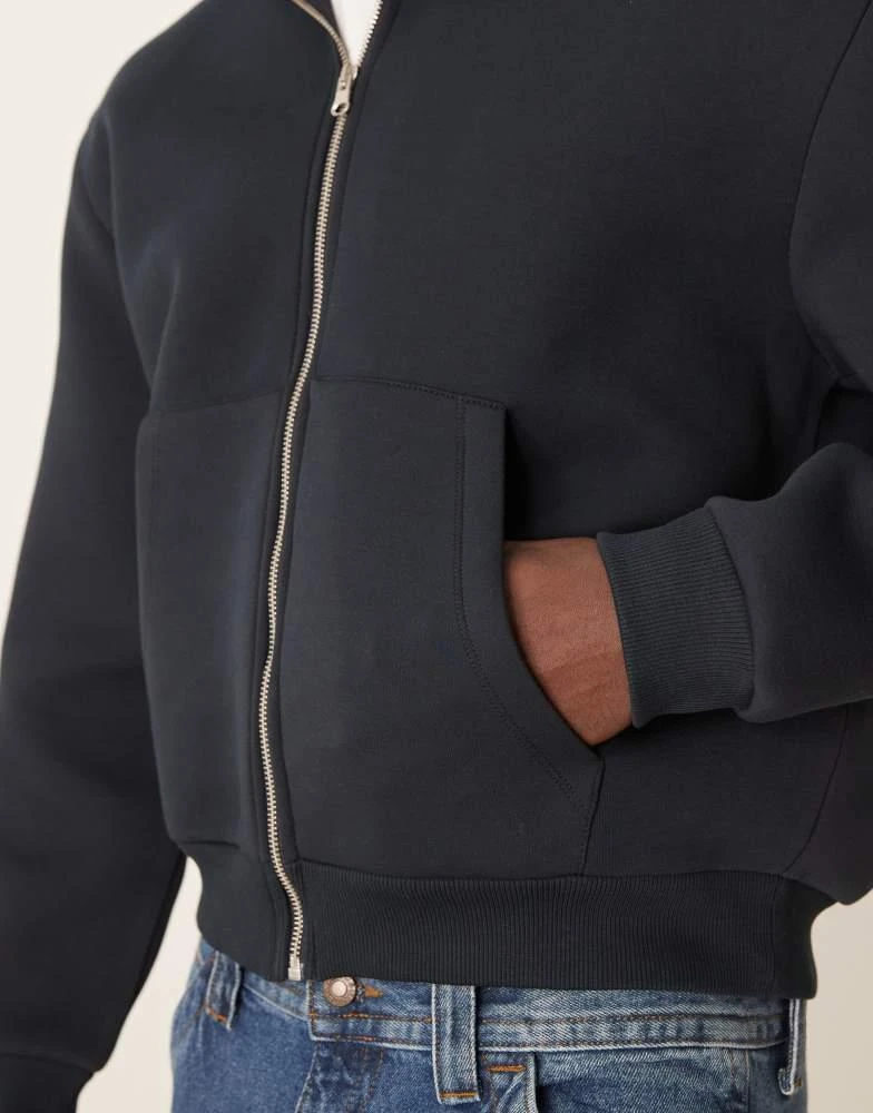 ASOS ASOS DESIGN heavyweight boxy scuba hoodie in navy 3
