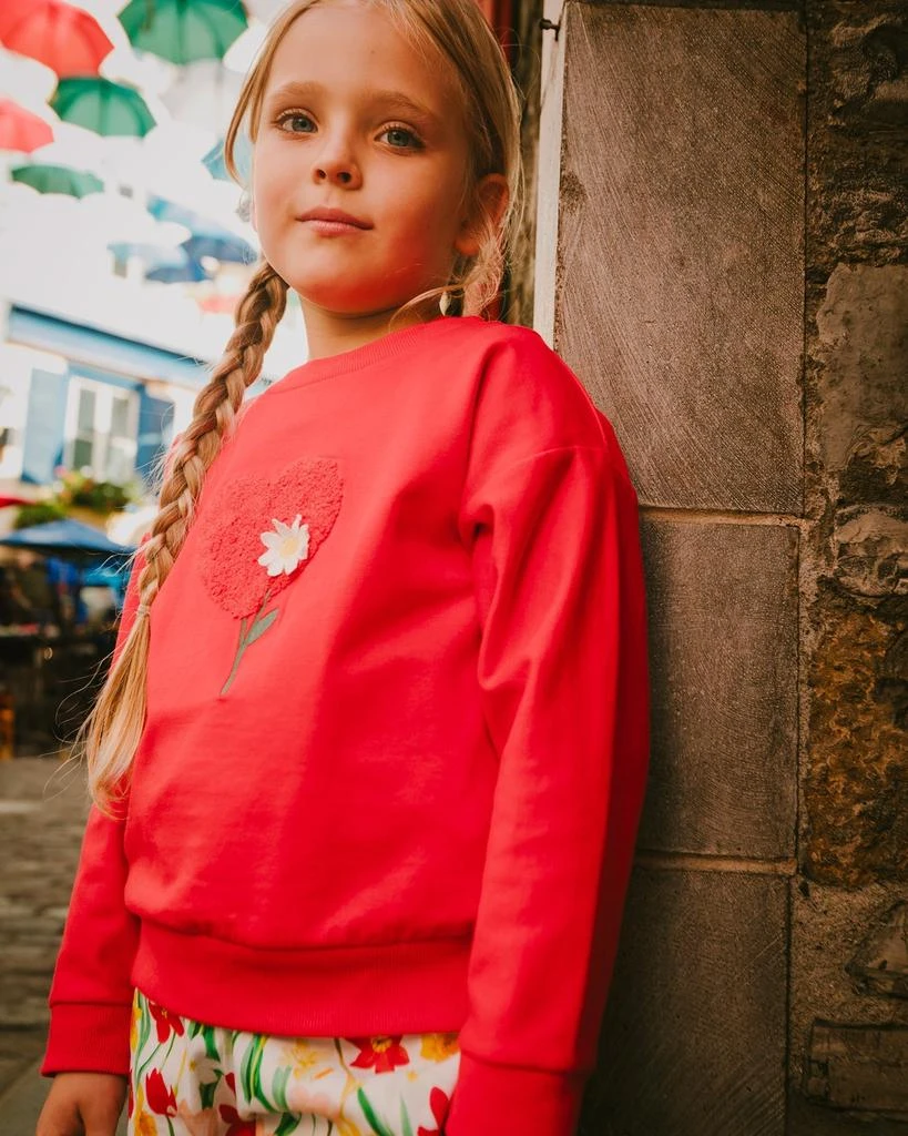 Deux par Deux French Terry Sweatshirt Red 2