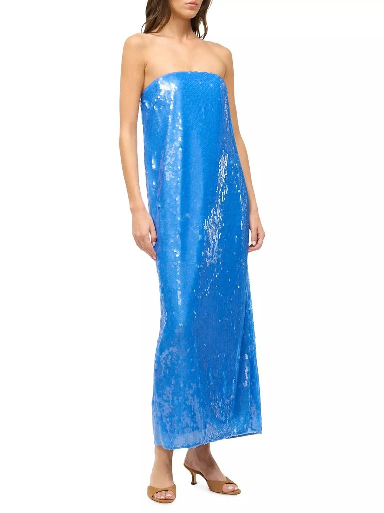 Staud Casey Sequined Strapless Gown 3