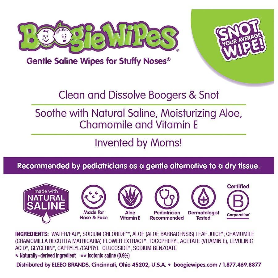 Boogie Wipes Unscented Saline Wipes Simply Unscented 4