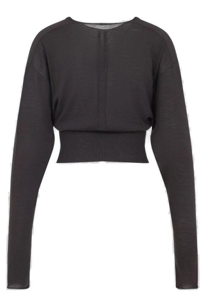 Rick Owens Rick Owens V-Neck Cropped Jumper 2