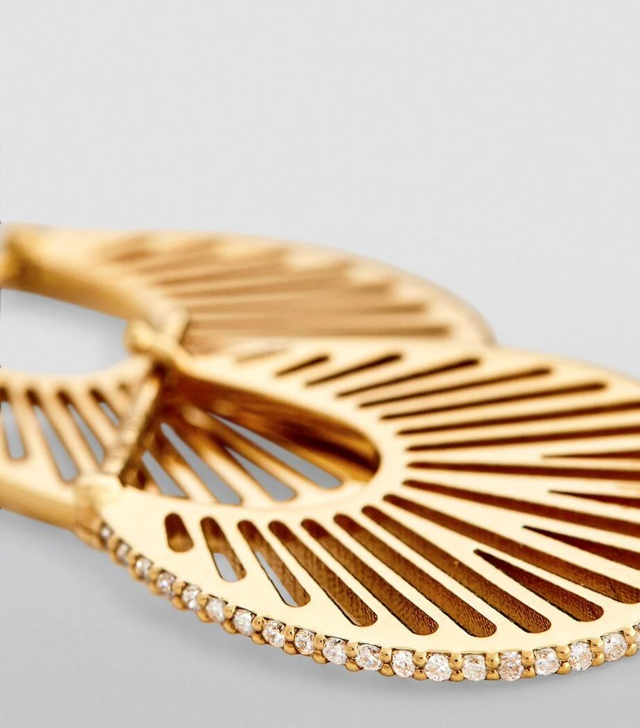 L'ATELIER NAWBAR Yellow Gold and Diamond Cosmic Rays Earrings 5