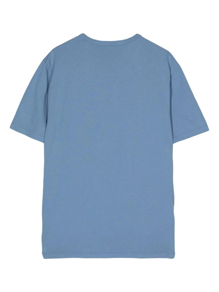 Vince Men's Garment Dye Short Sleeve Light Blue Crew Neck T-Shirt 2