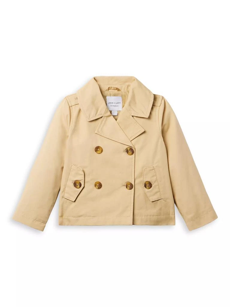 Janie and Jack Baby Girl's, Little Girl's & Girl's Studio Trench Jacket 1