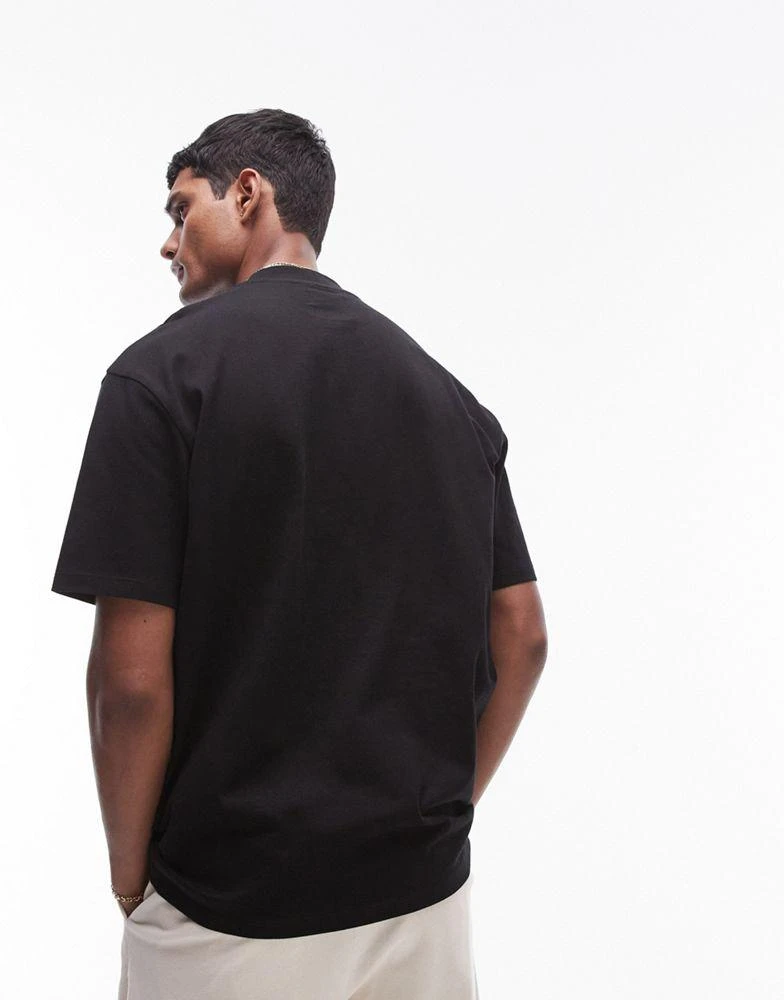 Topman Topman oversized fit t-shirt in black 4