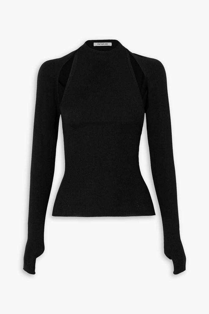 Peter Do Convertible halterneck merino wool and silk-blend top