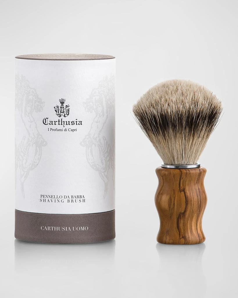 Carthusia Men
s Salone da Barba Super Badger and Olive Wood Shaving Brush 2