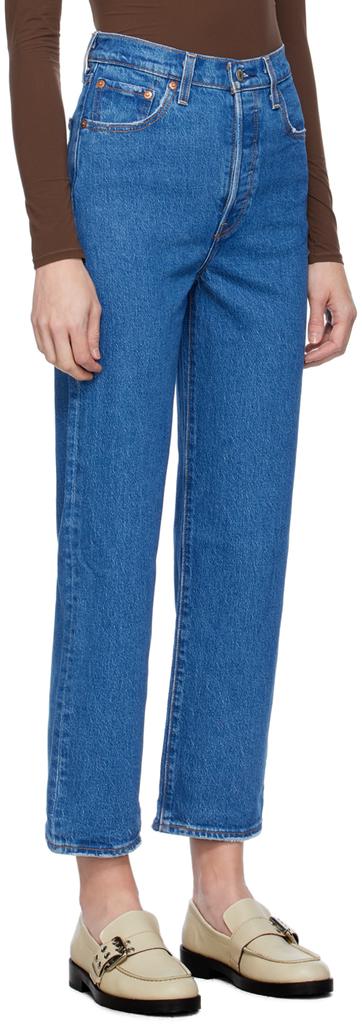 Levi's Blue Ribcage Straight Ankle Jeans