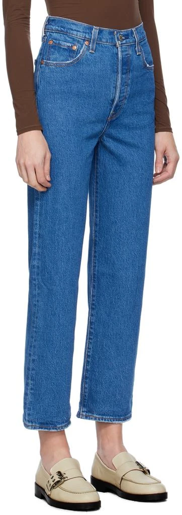 Levi's Blue Ribcage Straight Ankle Jeans 2