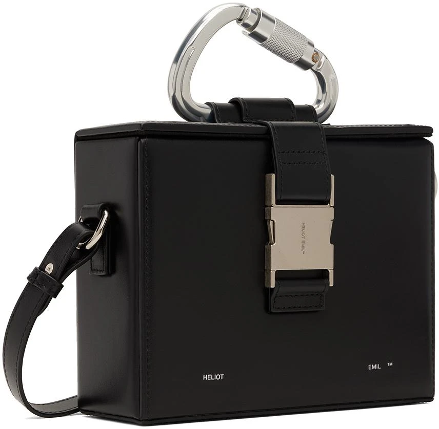 Heliot Emil Black Leather Carabiner Box Bag 2